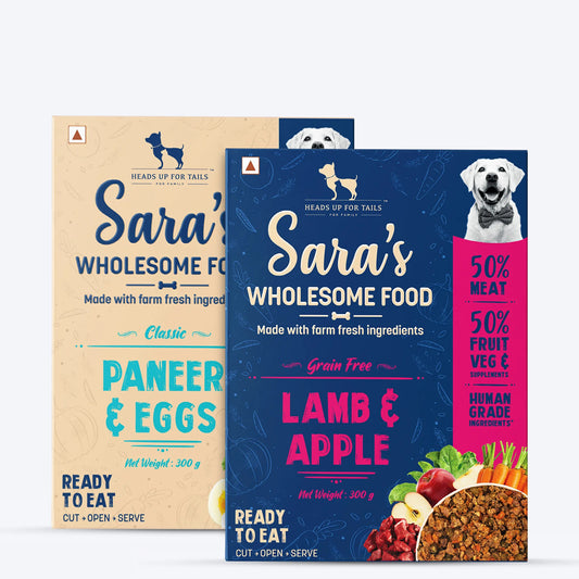 HUFT Sara's Wholesome Food- Classic Paneer & Eggs and Grain-Free Lamb & Apple Combo - 01