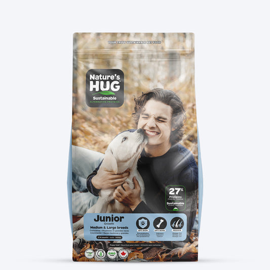 Nature‚¬„¢s HUG Junior Growth Medium & Large Breed Vegan Dry Dog Food - 9.07 kg - Heads Up For Tails